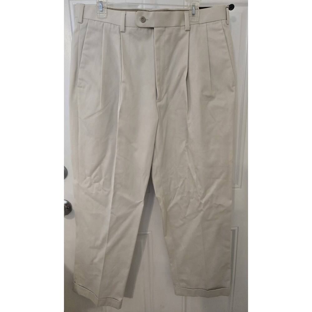 Natural Issue Pants Mens 36x29 Brown Pleated Executive Khakis Adult NEW NWT